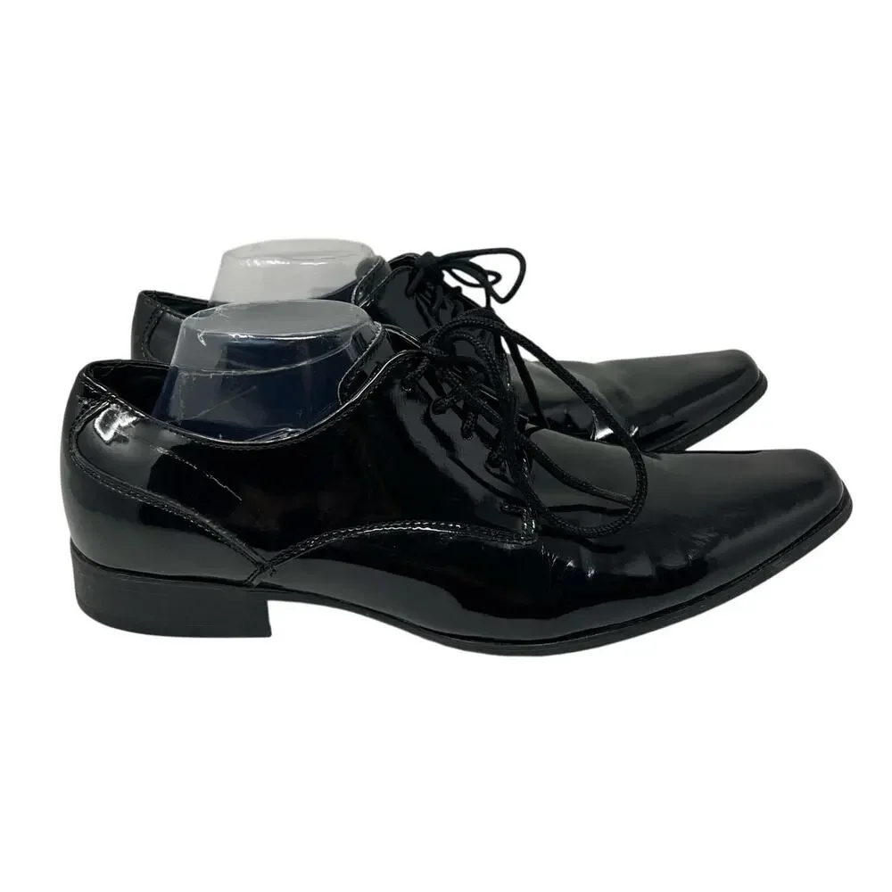 Men’s Calvin Klein Brodie Patent Leather Tuxedo Formal Shoes 11.5